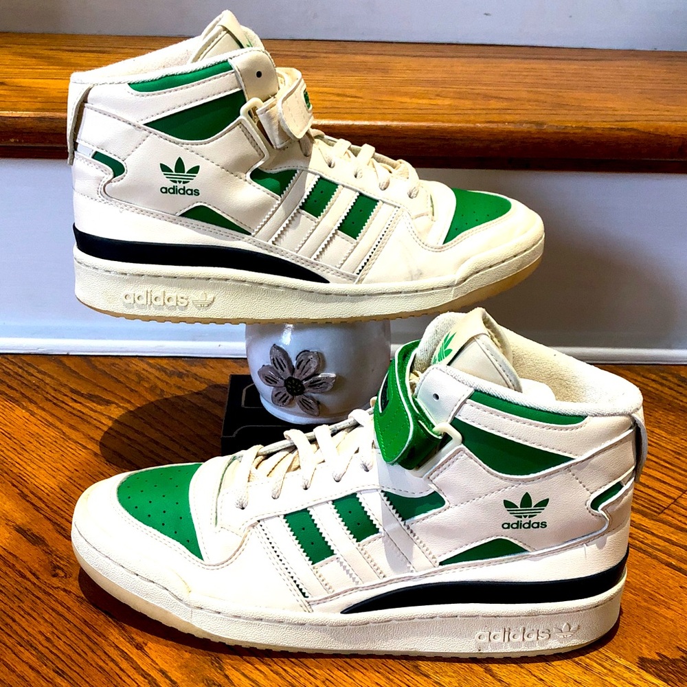 Adidas Originals Forum Mid - White/Green Men’s Size 10